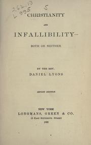 Cover of: Christianity and infallibility: both or neither