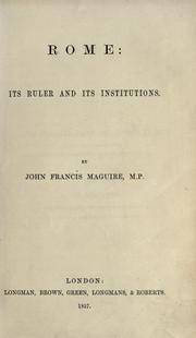 Cover of: Rome by John Francis Maguire
