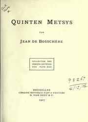Cover of: Quinten Metsys.