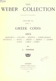 Cover of: The Weber collection: Greek coins ... by L. Forrer.