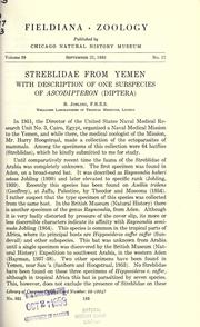 Cover of: Streblidae from Yemen: with description of one subspecies of Ascodipteron (Diptera)