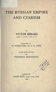 Cover of: The Russian empire and Czarism