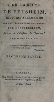 Cover of: Les barons de Felsheim by Pigault-Lebrun