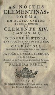 Cover of: As noites Clementinas by Aurelio Bertola De' Giorgi, Aurelio Bertola De' Giorgi