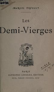 Cover of: Les demi-vierges.