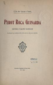 Cover of: Perot Roca Guinarda by Luis María Soler y Terol