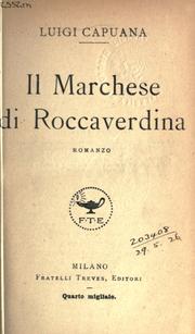 Cover of: Il Marchese di Roccaverdina by Luigi Capuana