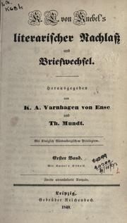 Cover of: Literarischer Nachlasz und Briefwechsel by Karl Ludwig von Knebel
