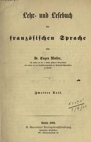 Cover of: Lehr- und Lesebuch der französischen Sprache. by Eugen Wolter