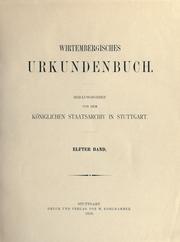 Cover of: Wirtembergisches Urkundenbuch by Württemberg, Ger. Staatsarchiv