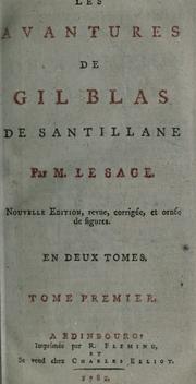 Cover of: avantures de Gil Blas de Santillane.