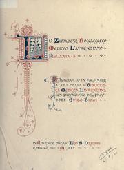 Cover of: Lo Zibaldone Boccaccesco mediceo lavrenziano plut. XXXI-8
