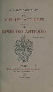 Cover of: vieilles actrices.: Le musée des antiques.