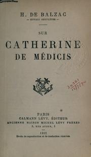 Cover of: Sur Catherine de Médicis.