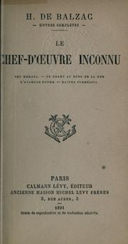 Cover of: The unknown masterpiece by Honoré de Balzac