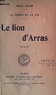 Cover of: lion d'Arras, roman.