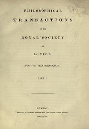 Cover of: Philosophical transactions. by Royal Society of London