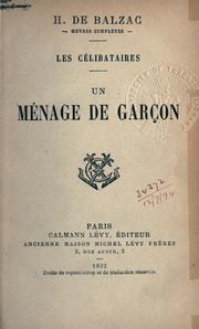 Un ménage de garçon by Honoré de Balzac