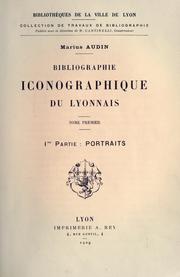 Cover of: Bibliographie iconographique du Lyonnais. by Marius Audin