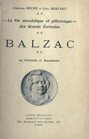 Cover of: Balzac [par] Alphonse Séché et Jules Bertaut.