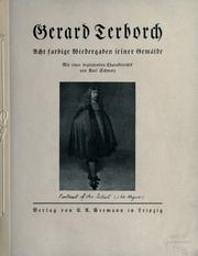 Cover of: Gerard Terborch: acht farbige Wiedergaben seiner Gemälde
