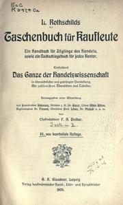 L. Rothschilds Taschenbuch für Kaufleute by L. Rothschild