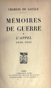 Cover of: Mémoires de guerre