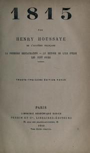 Cover of: 1815. by Henry Houssaye
