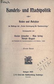 Cover of: Handels- und Machtpolitik by Gustav von Schmoller