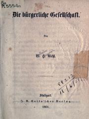 Cover of: Die Naturgeschichte des Volkes als Grundlage einer deutschen Sozial-Politik