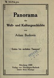 Cover of: Panorama der Welt- und Kulturgeschichte.