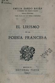 Cover of: El lirismo en la poesía francesa. by Emilia Pardo Bazán