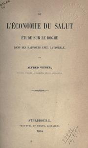 Cover of: De l'économie du salut by Weber, Alfred