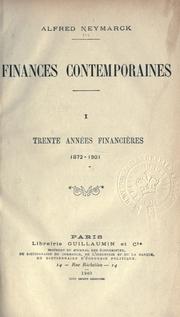Cover of: Finances contemporaines. by Alfred Neymarck