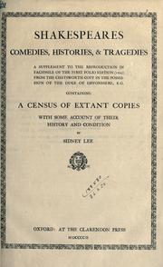 Cover of: Shakespeares comedies, histories, & tragedies by Sir Sidney Lee
