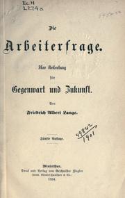 Cover of: Die Abreiterfrage by Friedrich Albert Lange, Friedrich Albert Lange