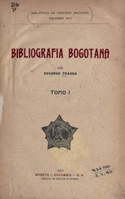 Cover of: Bibliografia bogotana by Posada, Eduardo