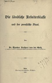 Cover of: Die ländliche Arbeiterklasse und der preuszische Staat.