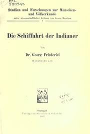 Cover of: Schiffahrt der Indianer.