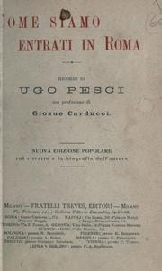 Cover of: Come siamo entrati in Roma by Ugo Pesci