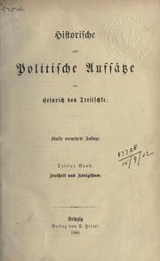 Cover of: Historische und politische Aufsätze.
