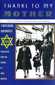 Cover of: Thanks to my mother by Shoshanah Rabinovits