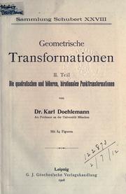 Cover of: Geometrische Transformationen.