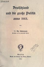 Cover of: Deutschland und die grosze Politik anno 1901-1914.
