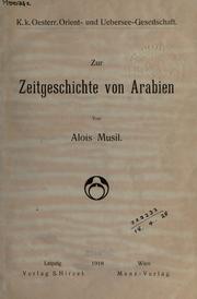 Cover of: Zur Zeitgeschichte von Arabien.