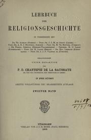 Lehrbuch der Religionsgeschichte by P. D. Chantepie de la Saussaye