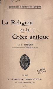 Cover of: religion de la Grèce antique.