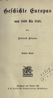 Cover of: Geschichte Europas seit den Verträgen von 1815 bis zum Frankfurter Frieden von 1871.