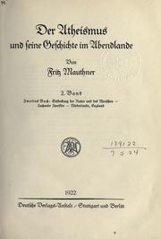 Der Atheismus und seine Geschichte im Abendlande by Fritz Mauthner