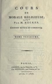 Cover of: Cours de morale religieuse. by Jacques Necker